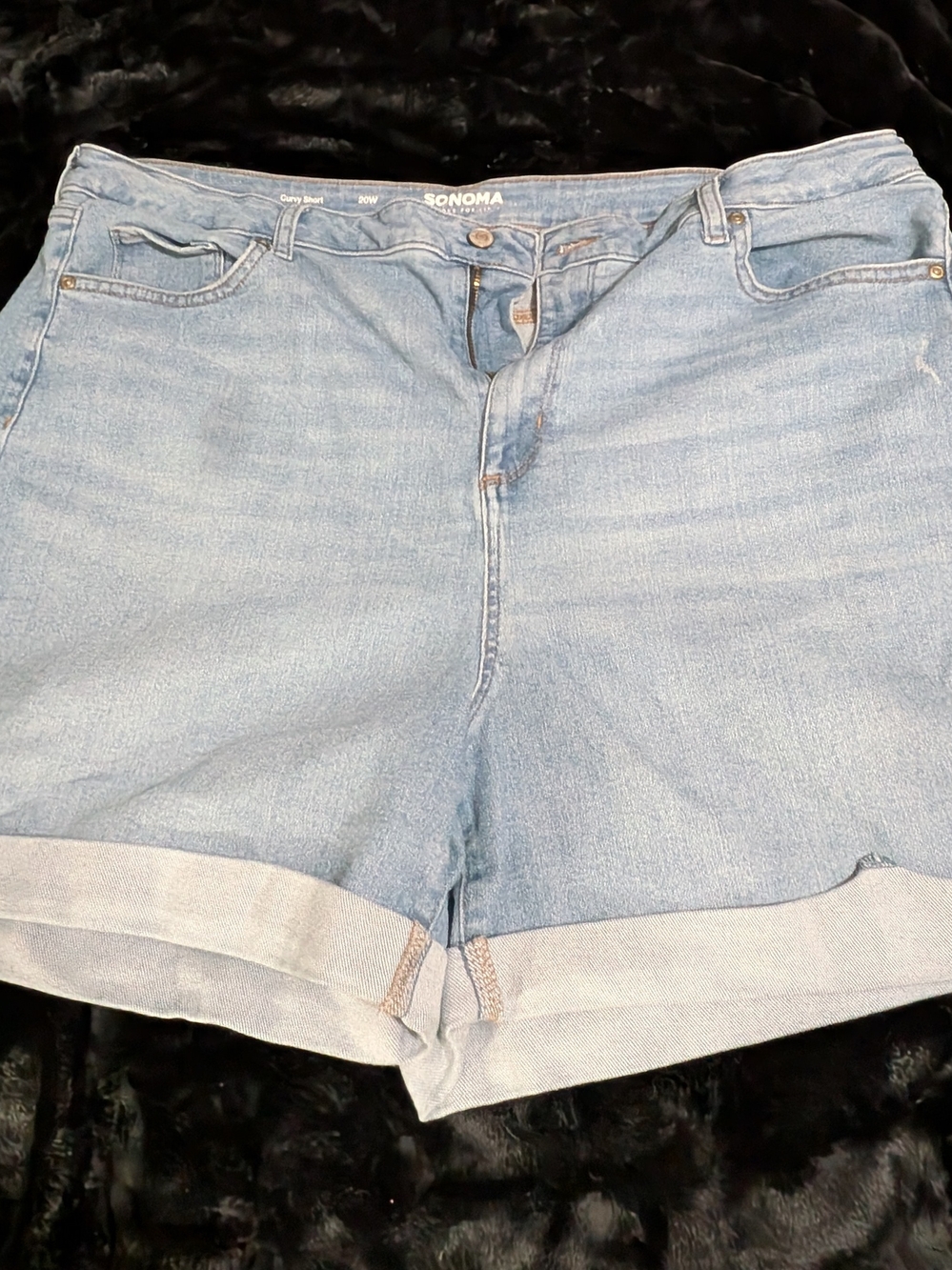 SONOMA Light Wash Denim Roll-Cuff Women's Shorts
